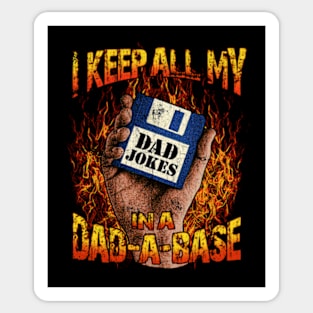 I Keep All My Dad Jokes In A Dad-A-Base | Funny Fathers Day Sticker